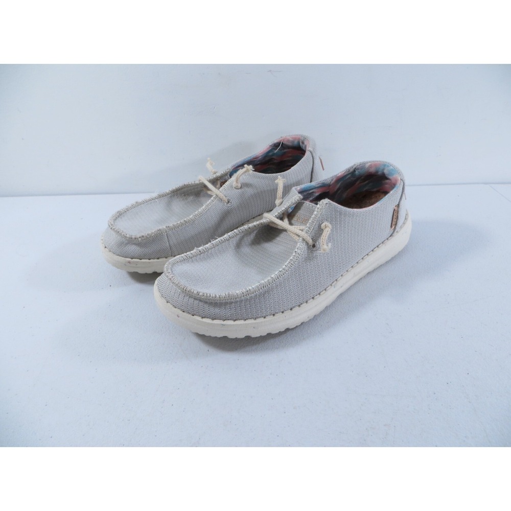 Hey Dude Wendy Eco‎ Sox Cloud Gray Women's Slip On Loafer Shoes Size 7
